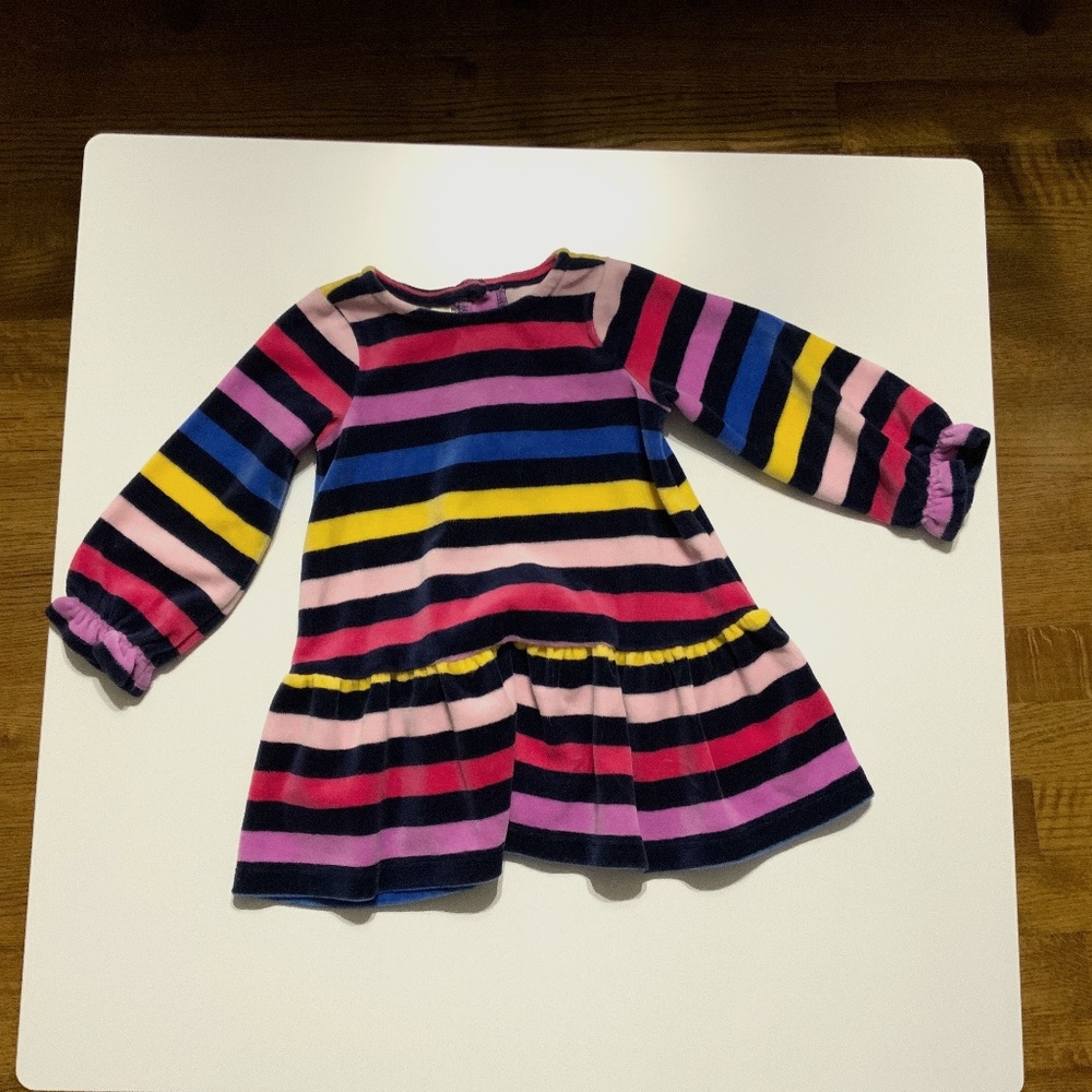 First Impressions Baby Girl Striped Velour Tunic Top Dress
